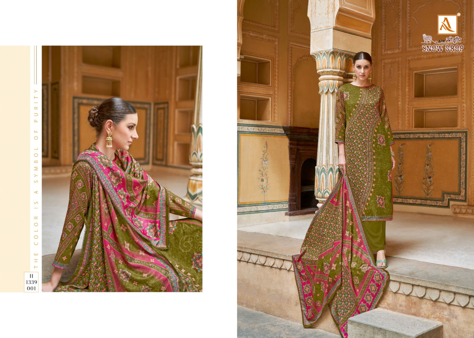 Snow Drop By Alok Suit Pashmina Dress Material Catalog